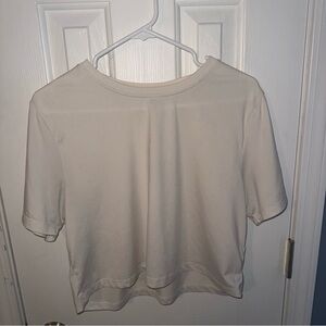 Fabletics Off-White Short Sleeve Tee